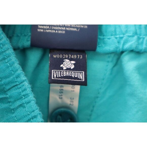 Vilebrequin BAIE9U01 Men's Sz XS Blue Linen Cargo Pockets Bermuda Shorts - Picture 7 of 14